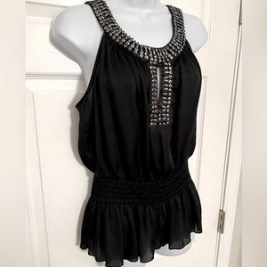 Bisou Bisou Beaded Tank Top Size Large - Silky Handfeel in Perfect Condition